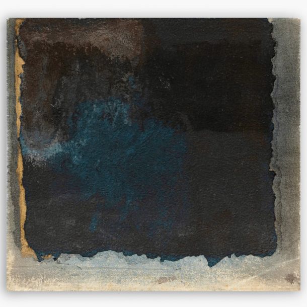 GIANNI BARETTA (1951) PDC 361, 1979 Tecnica mista su pasta di carta su tela grezza Cm 33,5x35 Firma, titolo e datazione al retro