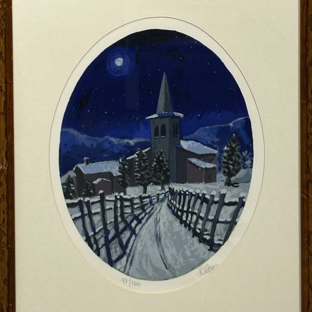 Litografia di salvo, 1973 numerazione 77 su 100