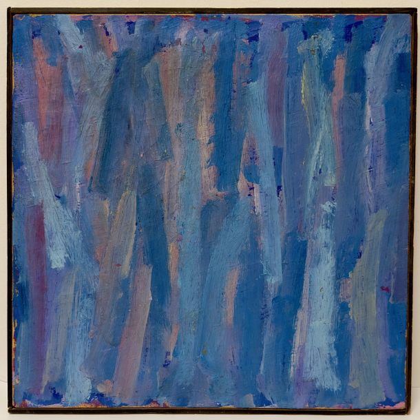 Giancarlo Bargoni olio su tela 50x50 del 1984