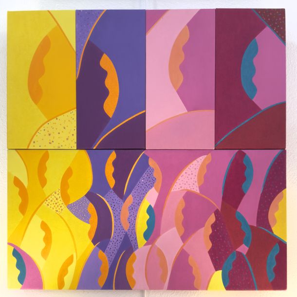 Bruno Gorgone  “Galassia,sequenza” 2024  Olio su tela cm 40 x 40 Titolo, data e firma al retro