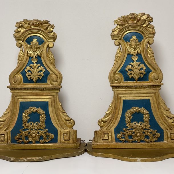 Elementi decorativi XVIII / XIX  secolo oro zecchino, legno